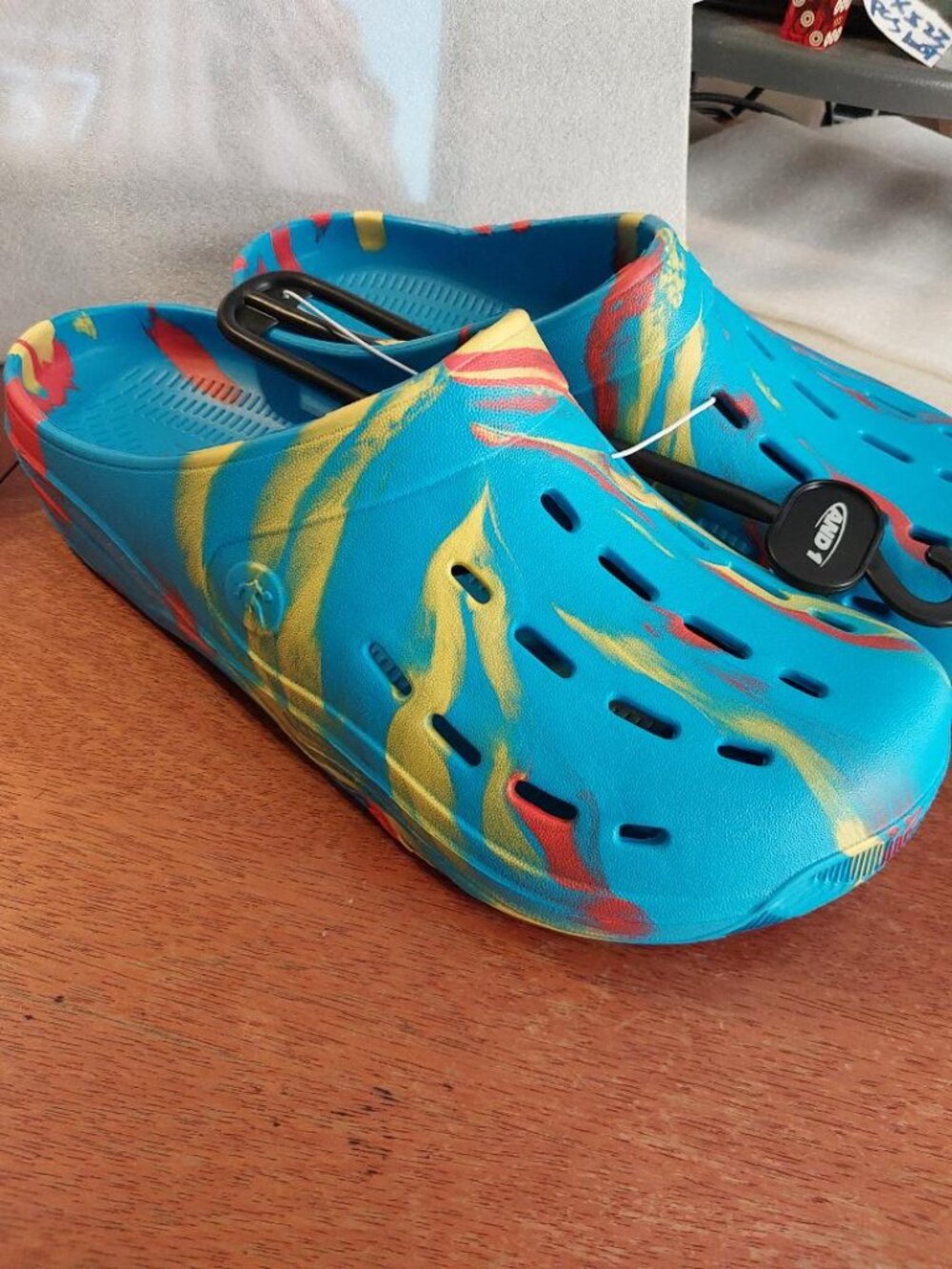 NEW ! AND1 Men Round Toe Colorful Blue Clogs Sz 11